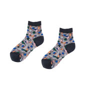 Semi-sheer embroidered socks